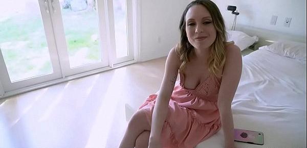  Stepbrother whips out his cock for his hot stepsister Jade Nile